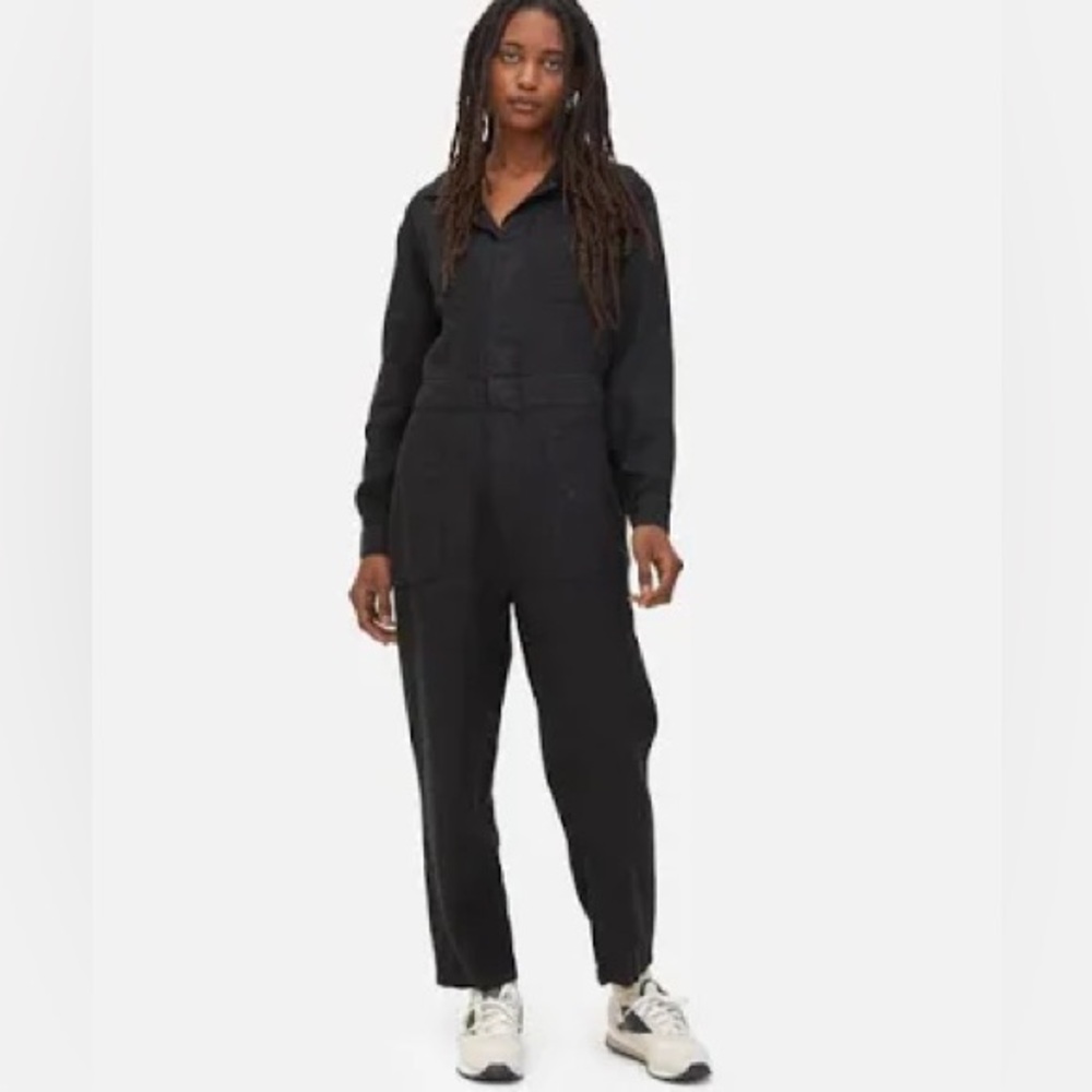 MATE the Label Linen Long Sleeve Jumpsuit